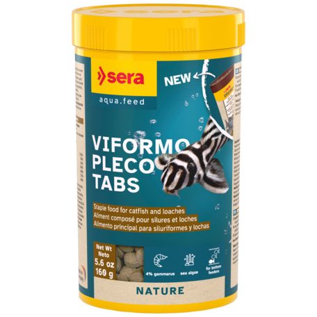 Sera Viformo Nature | Tablettás alapeleség harcsák és csíkfélék számára – 250 ml / 160 g / 700 db tabletta