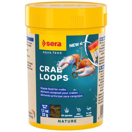 Sera Crab Loops Nature | Süllyedő eledel karikák rákok és garnélák számára – 100 ml