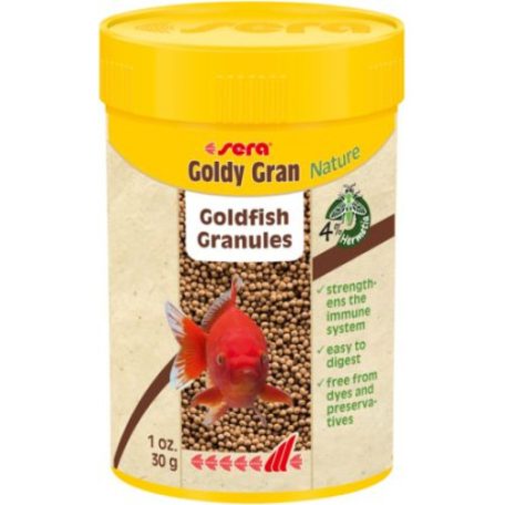 Sera | Nature | Goldy Gran | Granulátum táplálék | Aranyhalak számára - 100 ml/30 g