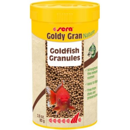 Sera | Nature | Goldy Gran | Granulátum táplálék | Aranyhalak számára - 250 ml/80 g