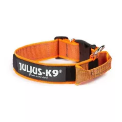   Julius-K9 | Color&Gray | Tartós, gumírozott kutyanyakörv – szürke/narancs 50 mm / 49–70 cm