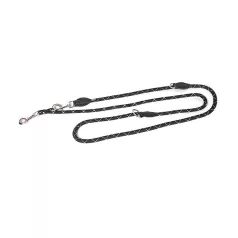   Julius-K9 | IDC | Állítható felvezető póráz – fekete 12 mm / 2,2 m