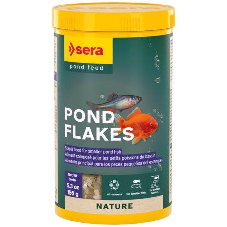 Sera Pond Flakes | Teljes értékű lemezes táp kerti tavi halak számára – 1000 ml