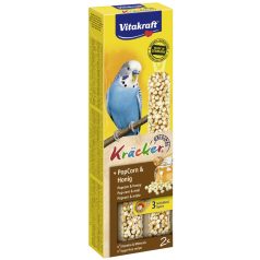   Vitakraft | Kracker Dupla Rúd (Popcorn,méz) – kiegészítő eleség Hullámos papagáj részére - 60g