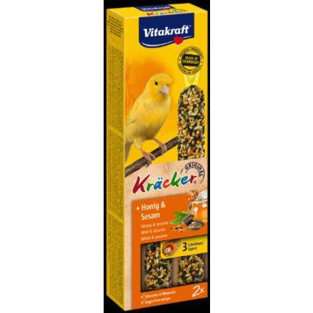 Vitakraft Kracker Duplarúd – Méz & Szezámmag | Kiegészítő eledel kanáriknak (60 g)