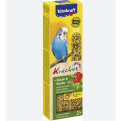   Vitakraft | Kracker Dupla Rúd (gyógynövény,paprika) – kiegészítő eleség Hullámos papagáj részére - 60g