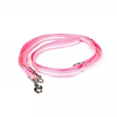   Julius K-9 | IDC Csőheveder póráz pink, foszforeszkáló csíkokkal -  25 mm/2,2 m