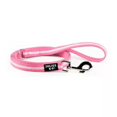   Julius-K9 | IDC Lumino | Utánvilágító, könnyen tisztítható póráz – pink 19 mm / 1,8 m