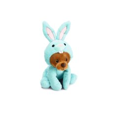 BZ Húsvéti kutyajáték plüss nyúljelmezes maci 38 cm