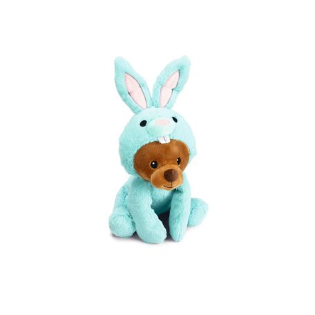 BZ Húsvéti kutyajáték plüss nyúljelmezes maci 38 cm