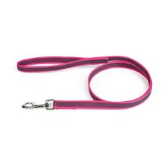   Julius-K9 | Color&Gray | Gumírozott, csúszásbiztos póráz – pink/szürke 20 mm / 1,2 m