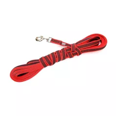   Julius-K9 | Color&Gray | Gumírozott, csúszásbiztos póráz – piros/szürke 20 mm / 10 m