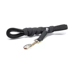  Julius-K9 | Color&Gray | Gumírozott, csúszásbiztos póráz, fogóval – fekete/szürke 20 mm / 3 m