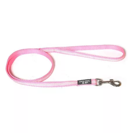 Julius-K9 | IDC Lumino | Utánvilágító, könnyen tisztítható póráz – pink 14 mm / 1 m