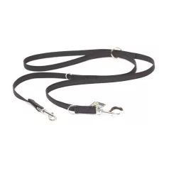   Julius-K9 | Color&Gray | Gumírozott, több ponton állítható póráz – kék/szürke 14 mm / 2,2 m