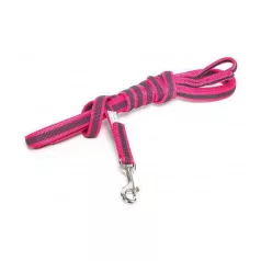   Julius-K9 | Color&Gray | Gumírozott, csúszásbiztos póráz – pink/szürke 14 mm / 3 m