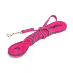   Julius-K9 | Color&Gray | Gumírozott, csúszásbiztos póráz – pink/szürke 14 mm / 5 m