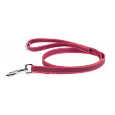   Julius-K9 | Color&Gray | Gumírozott, csúszásbiztos póráz, O-gyűrűs fogóval – piros/szürke 14 mm / 1,2 m