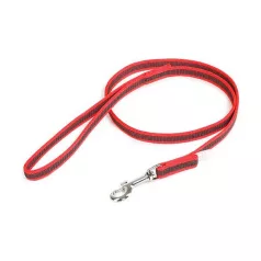   Julius-K9 | Color&Gray | Gumírozott, csúszásbiztos póráz, fogóval – piros/szürke 14 mm / 1 m