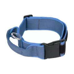   Julius-K9 | Color&Gray | Tartós, gumírozott kutyanyakörv – kék/szürke 20 mm / 27–42 cm