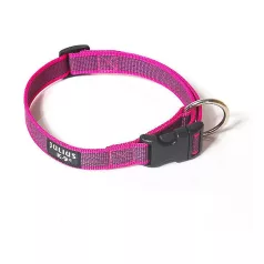   Julius-K9 | Color&Gray | Tartós, gumírozott kutyanyakörv – pink 20 mm / 27–42 cm