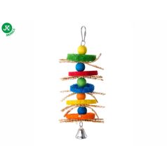 JK | Nyárs luffa szivaccsal, fajáték madárnak - 28 cm