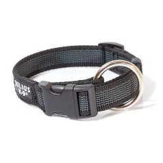   Julius-K9 | Color&Gray | Tartós, gumírozott kutyanyakörv – fekete/szürke 25 mm / 39–65 cm