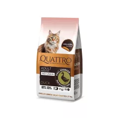   QUATTRO CAT GF Collagen macskatáp lakásban tartott macskáknak kacsával 7 kg
