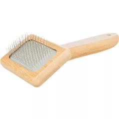   Trixie Soft Brush | Szögletes puha kefe bambusz nyéllel – 7 × 16 cm