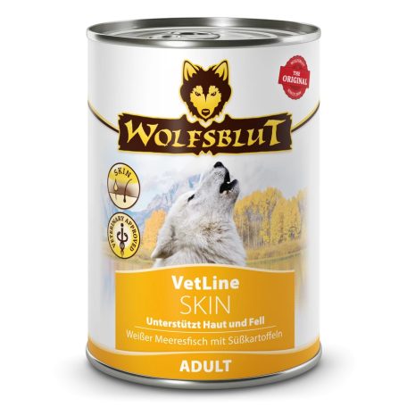Wolfsblut VetLine Skin-Coat Fehérhallal Édesburgonyával Konzerv nedves kutyatáp 395 g