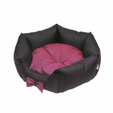 Kifutó termék Comfy Lola Bed | Peremes fekhely (fekete,rózsaszín) kutyák részére - 45x45x16 cm