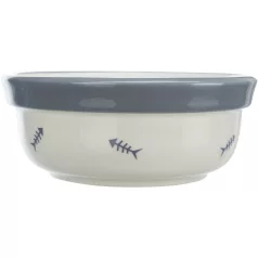   Trixie | Bowl Set kerámia tál szett fém állványban macskáknak –  mintás (2 × 0,3 l / Ø12 cm)