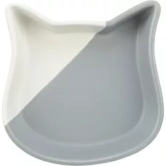   Trixie | Bowl Set - kerámia tál, macskák részére - 0,2x13 cm - szürke-fehér