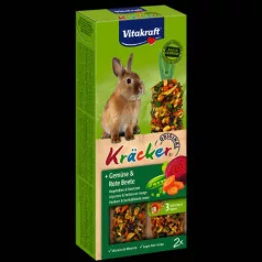   Vitakraft | Kracker | Dupla ropogós rúd zöldséggel és céklával törpenyulak részére – 2 × 56 g (112 g)