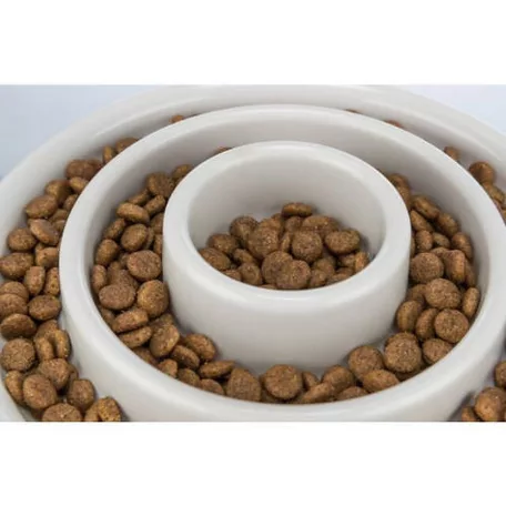 Trixie | Ceramic Bowl -evést lassító tál (műanyag/TPR) kutyák részére - 0,45l/23cm - szürke