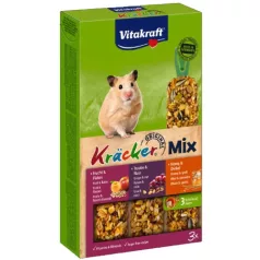   Vitakraft Kracker | Tripla rúd hörcsögöknek | Méz-gyümölcs-mogyoró - 168 g