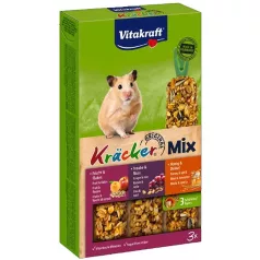   Vitakraft Kracker | Tripla rúd hörcsögöknek | Méz-gyümölcs-mogyoró - 168 g