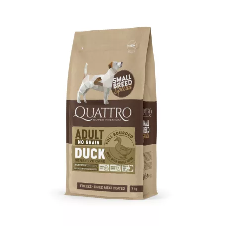 QUATTRO Hypoallergenic SMALL BREED ADULT DUCK kutyatáp 7kg