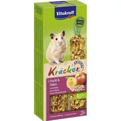  Vitakraft Kracker | Dupla Rúd hörcsögöknek | Gyümölcs-gabona - 2x56 g