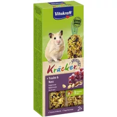   Vitakraft Kracker | Dupla rúd hörcsögöknek | Szőlő-dió - 112 g