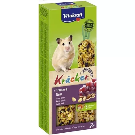 Vitakraft Kracker | Dupla rúd hörcsögöknek | Szőlő-dió - 112 g