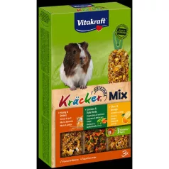   Vitakraft Kracker | Tripla rúd tengerimalacoknak | Citrus-méz-zöldség - 168 g