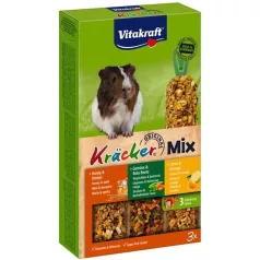   Vitakraft Kracker Tripla Rúd | Kiegészítő eleség citrus, méz és zöldség ízesítéssel tengerimalacoknak – 168 g