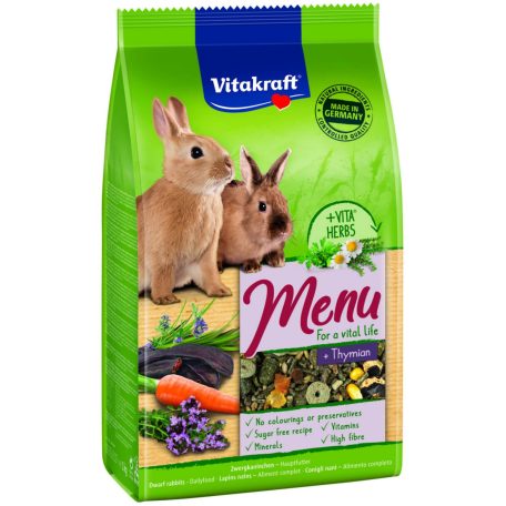 Vitakraft Menu Rabbit Kakukkfűvel | Teljes értékű nyúl eledel - 1 kg