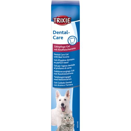 Trixie Dental Care Gel with Beef Aroma | Marhahúsos ízesítésű fogápoló gél kutyák és macskák részére – 100 g