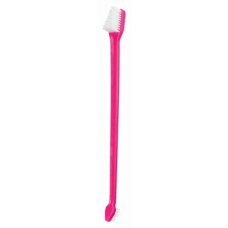 Trixie Double-Sided Toothbrush | Kétoldalú, hosszú nyelű fogkefe kutyák részére – 23 cm