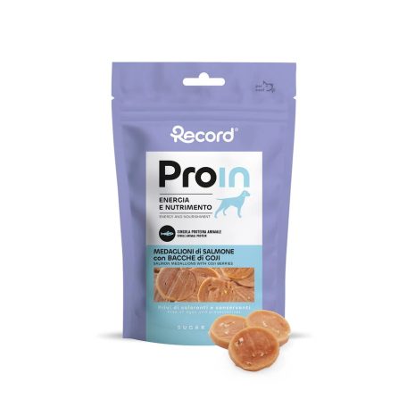 RECORD ProIn Jutalomfalat Kutyáknak Medaglioni Lazac és Goji Berries 75 g 