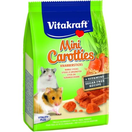 Vitakraft Mini Carotties | Kiegészítő eledel rágcsálóknak | Sárgarépás - 50 g