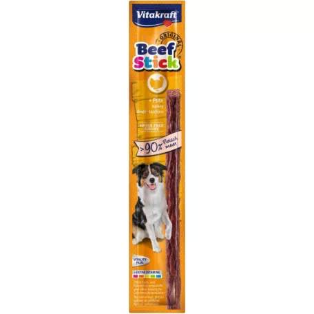 Vitakraft | Beef Stick Pulyka | Húsos jutalomfalat kistestű kutyák részére – 12 g