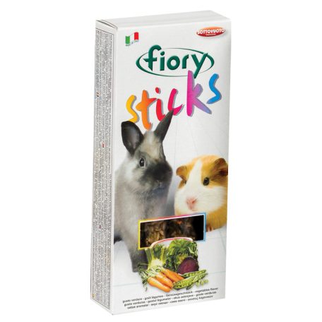 Fiory | Sticks for Dwarf Rabbits vegetable flavor | Rudak (2 db) nyúlaknak, zöldség ízesítéssel - 100 g  